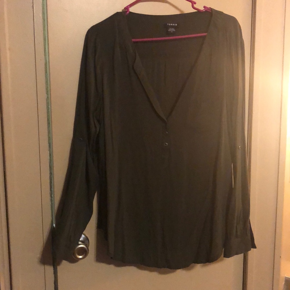 Olive dress shirt